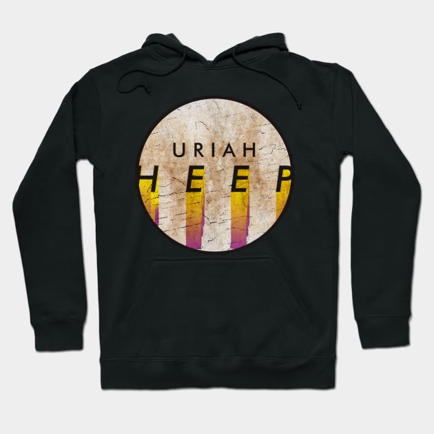 Uriah Heep - VINTAGE YELLOW CIRCLE Hoodie by GLOBALARTWORD